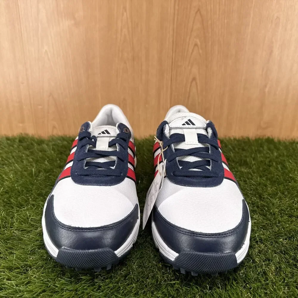 adidas SW 5540 Spikeless Golf White Pure Ruby Collegiate Navy JH6269 Mens Sz 9.5